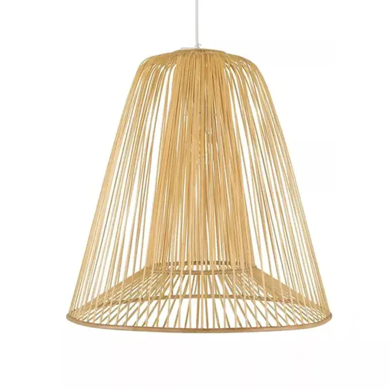 2024 NEW Elegant Product Wicker Rattan Ceiling Pendant Lights Wooden Lampshade Handicraft Living Room Decor Wholesale for Home