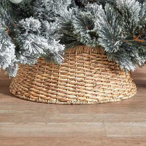 Hot Sale Christmas Tree Collar Home Decoration Supplies Xmas Tree Skirt Cover Handmade Wholesale Products Items Bamboo Outdoor