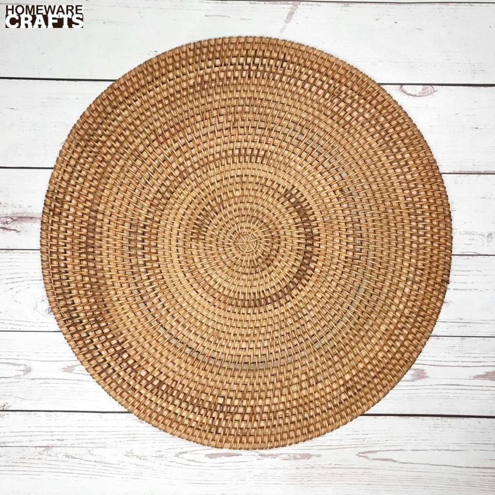 Ceramic rattan charger late round placemat wholesale cheap price vietnam