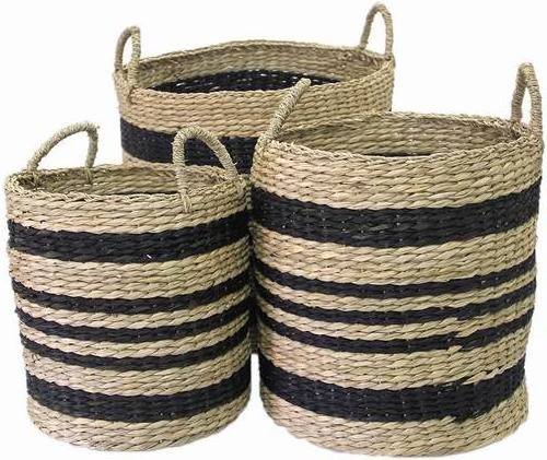 Hot deals seagrass belly basket low price handmade craft woven seagrass storage basket cheapest wholesale for home decoration