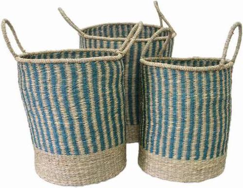 Hot deals seagrass belly basket low price handmade craft woven seagrass storage basket cheapest wholesale for home decoration