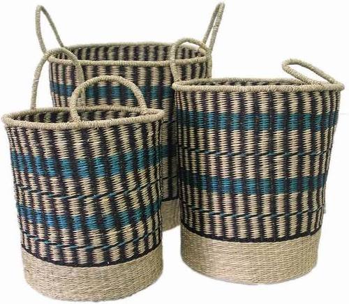 Hot deals seagrass belly basket low price handmade craft woven seagrass storage basket cheapest wholesale for home decoration