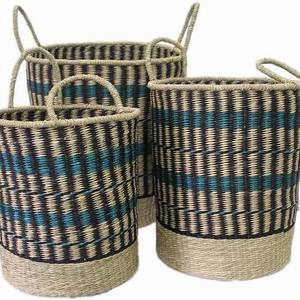 Hot deals seagrass belly basket low price handmade craft woven seagrass storage basket cheapest wholesale for home decoration