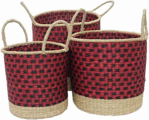 Hot deals seagrass belly basket low price handmade craft woven seagrass storage basket cheapest wholesale for home decoration