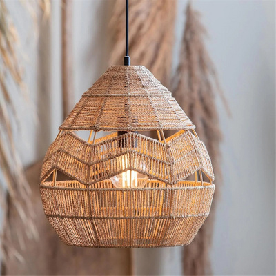 2024 wicker lampshades rattan bamboo ceiling pendant chandelier lights hanging lamp shades covers frame wooden antique modern