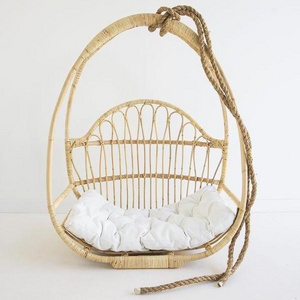 Hot selling unique rattan hanging chair leisure wicker hanging chair rattan for decoration