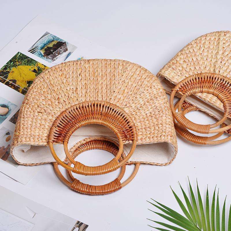 Hot Summer Product Eco friendly Seagrass Products Paper Straw String Shopping Bag Handmade Beach Straw Woven Handbags for Women