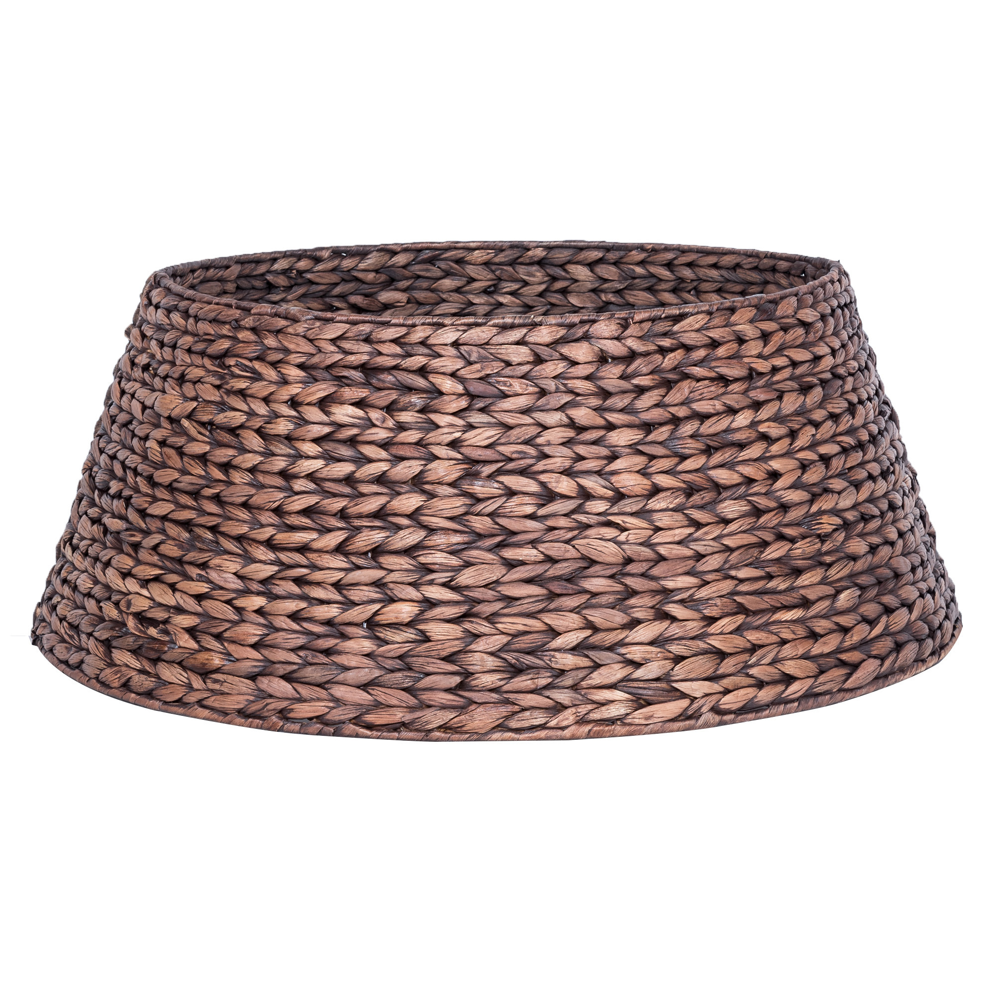 Hot!!! Natural Handicraft Christmas Collar Xmas Tree Skirt Zigzag Weave Seagrass Basket Home Decor Wholesale Item Unique Style