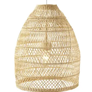 Lampshade Pendant Light Straw Rattan Lamp Covers & Shades Eco-friendly Wholesale Seagrass Bamboo Fabric SHG for Home Decoration