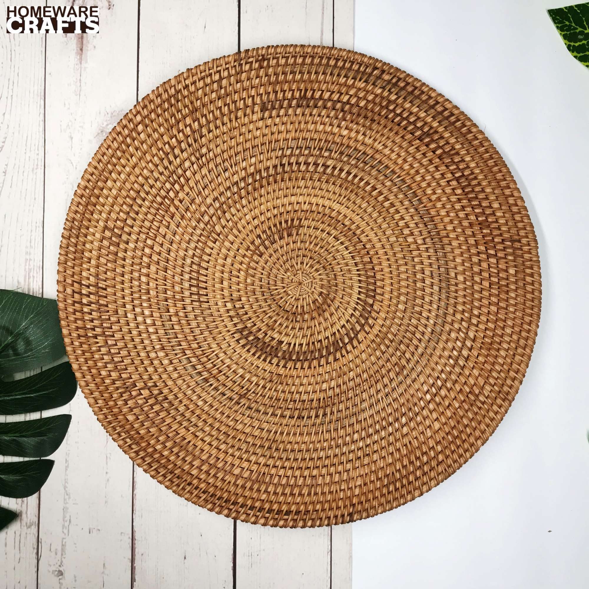 Ceramic rattan charger late round placemat wholesale cheap price vietnam