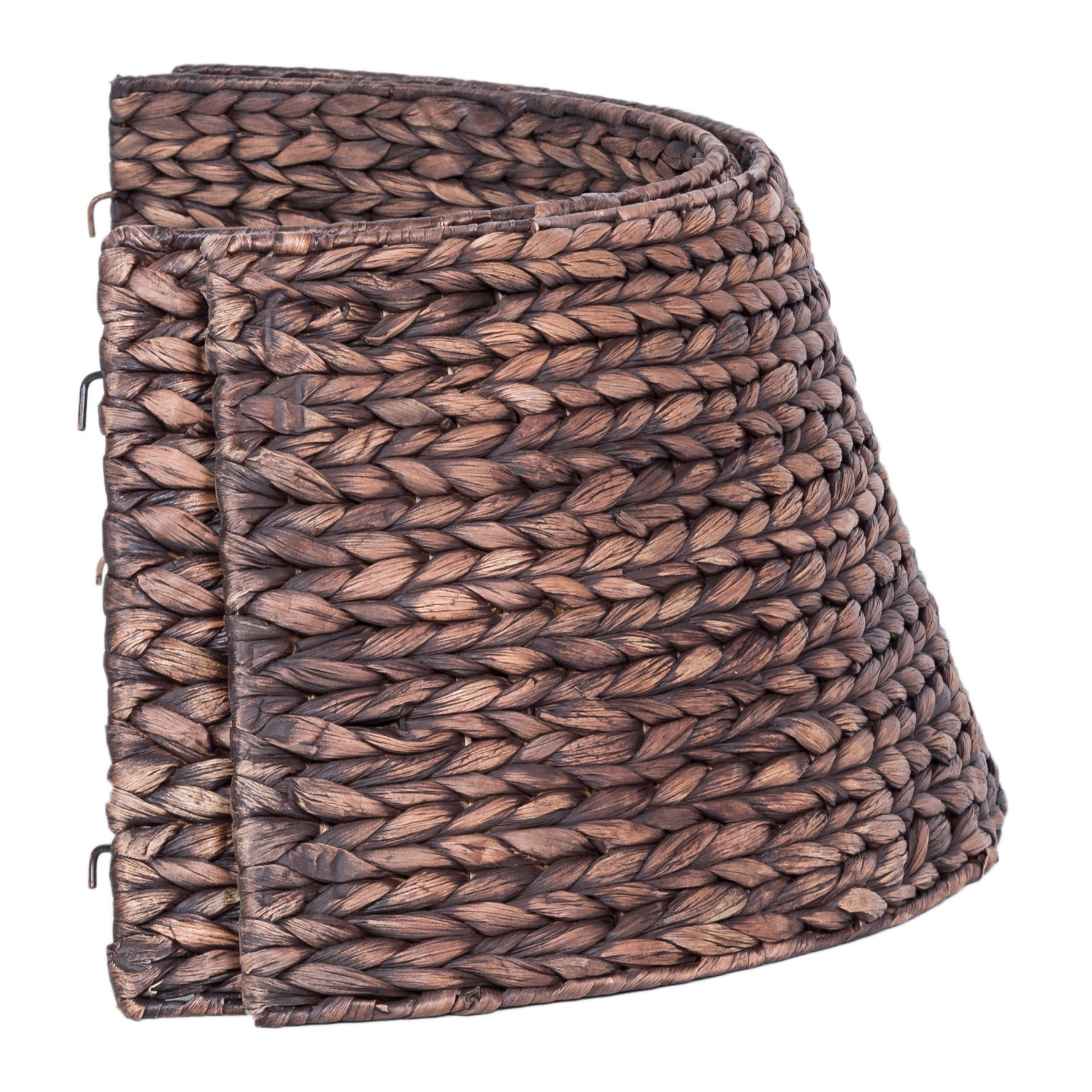 Hot!!! Natural Handicraft Christmas Collar Xmas Tree Skirt Zigzag Weave Seagrass Basket Home Decor Wholesale Item Unique Style