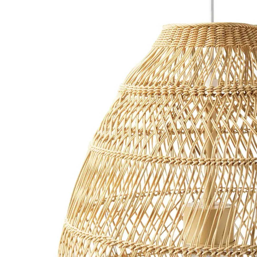 Lampshade Pendant Light Straw Rattan Lamp Covers & Shades Eco-friendly Wholesale Seagrass Bamboo Fabric SHG for Home Decoration