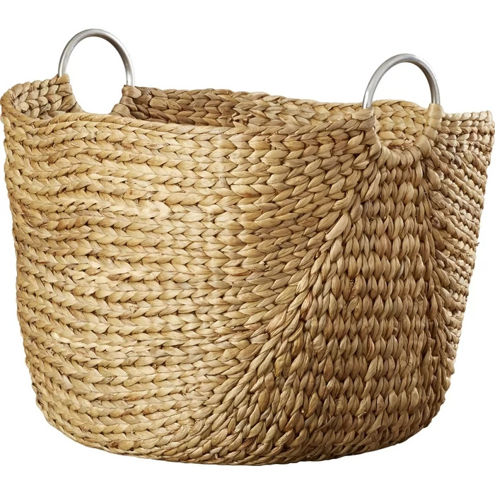 Latest Collection Vietnam Straw Seagrass Woven Baskets Large Collapsible Clothing Laundry Hamper Wicker Bamboo Cloths Storage