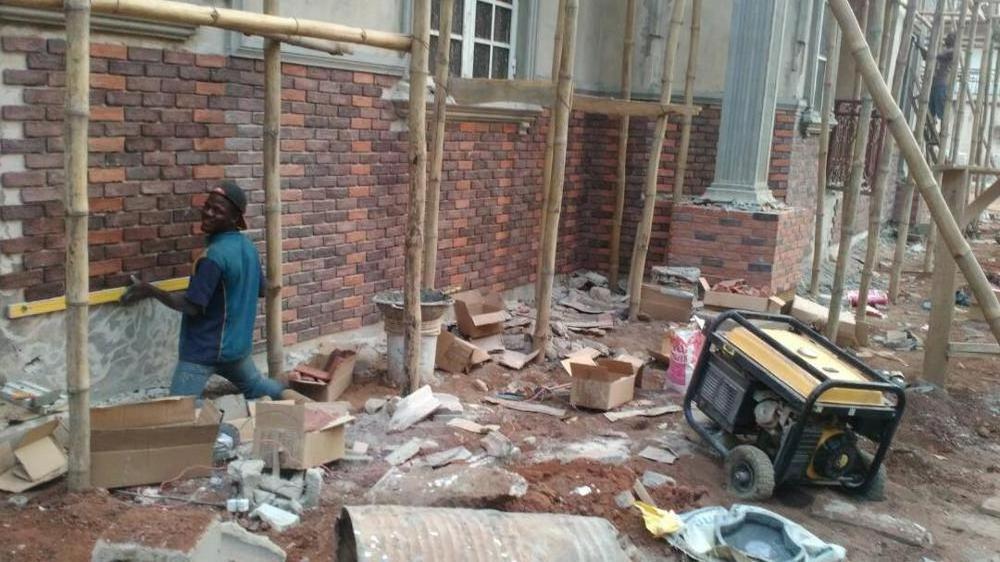 Nigeria villa exterior wall thin brick veneer