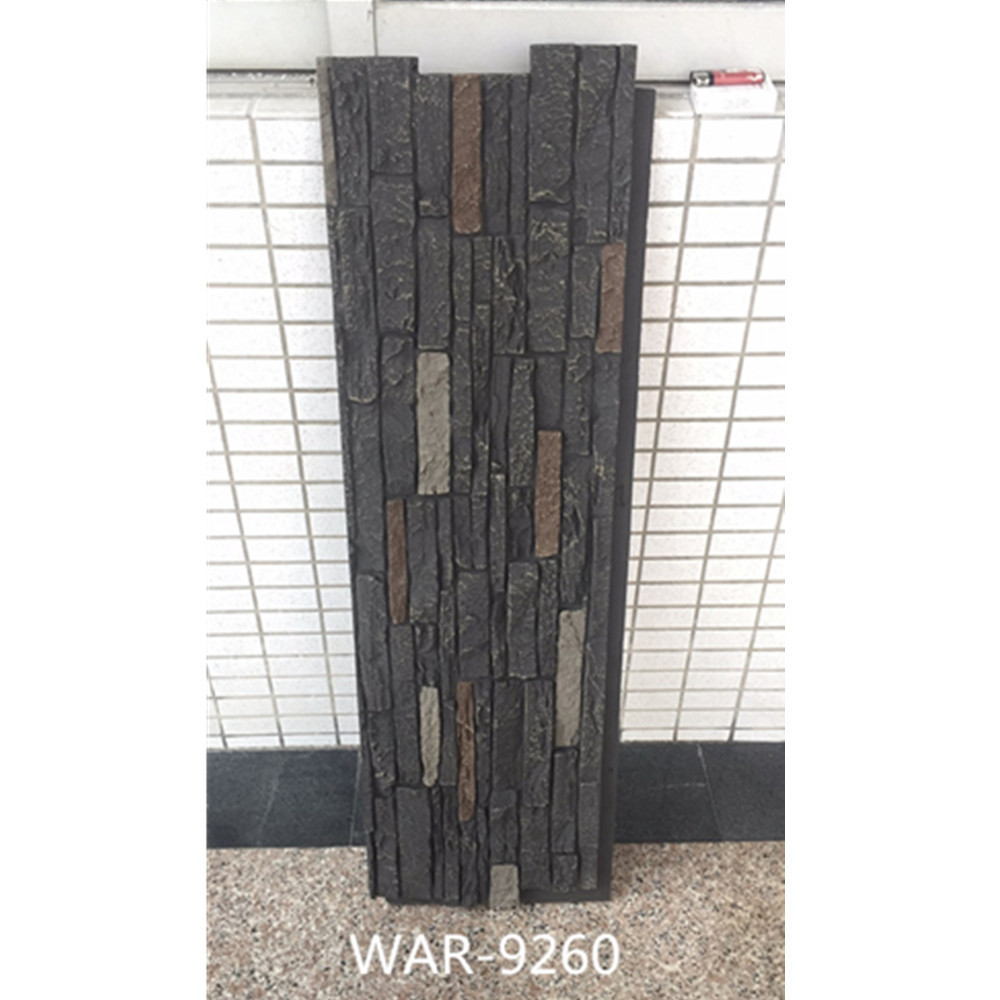 Polyurethane easy install faux stacked stone wall panel