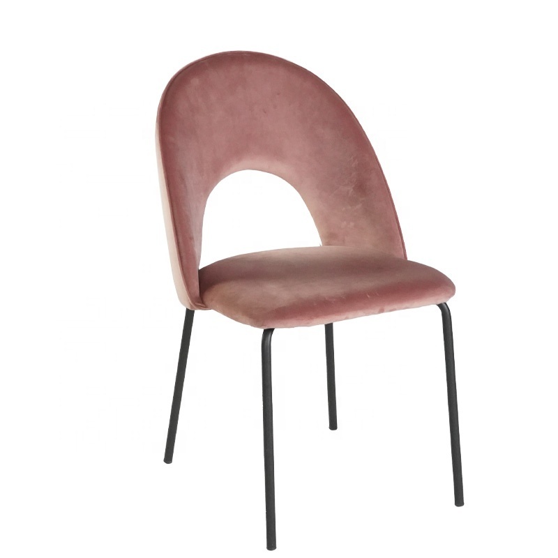 Modern Restaurant Home Hotel Furniture Pink Blue Velvet Leather Accent Chair High Back Dining Chairs Foldable Chairs for Events