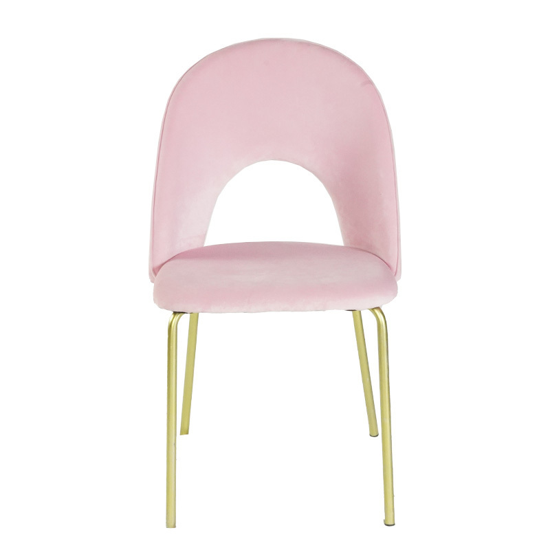 Modern Restaurant Home Hotel Furniture Pink Blue Velvet Leather Accent Chair High Back Dining Chairs Foldable Chairs for Events