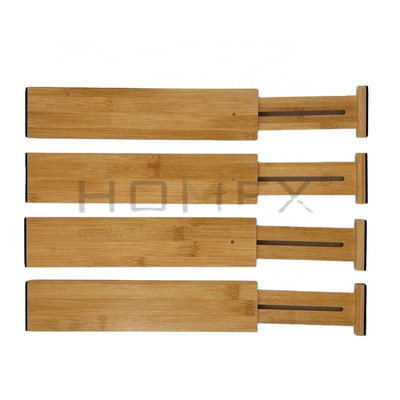 Bamboo Drawer Dividers Expandable Drawer Organizers for Kitchen Bedroom Bathroom