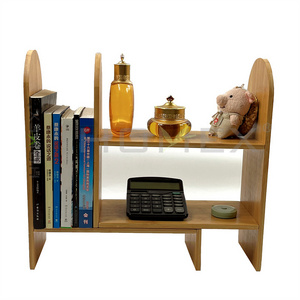 Multipurpose Bamboo Shelf Rack Small Modular Desktop Bookshelf,Desk Bookshelf Organizer