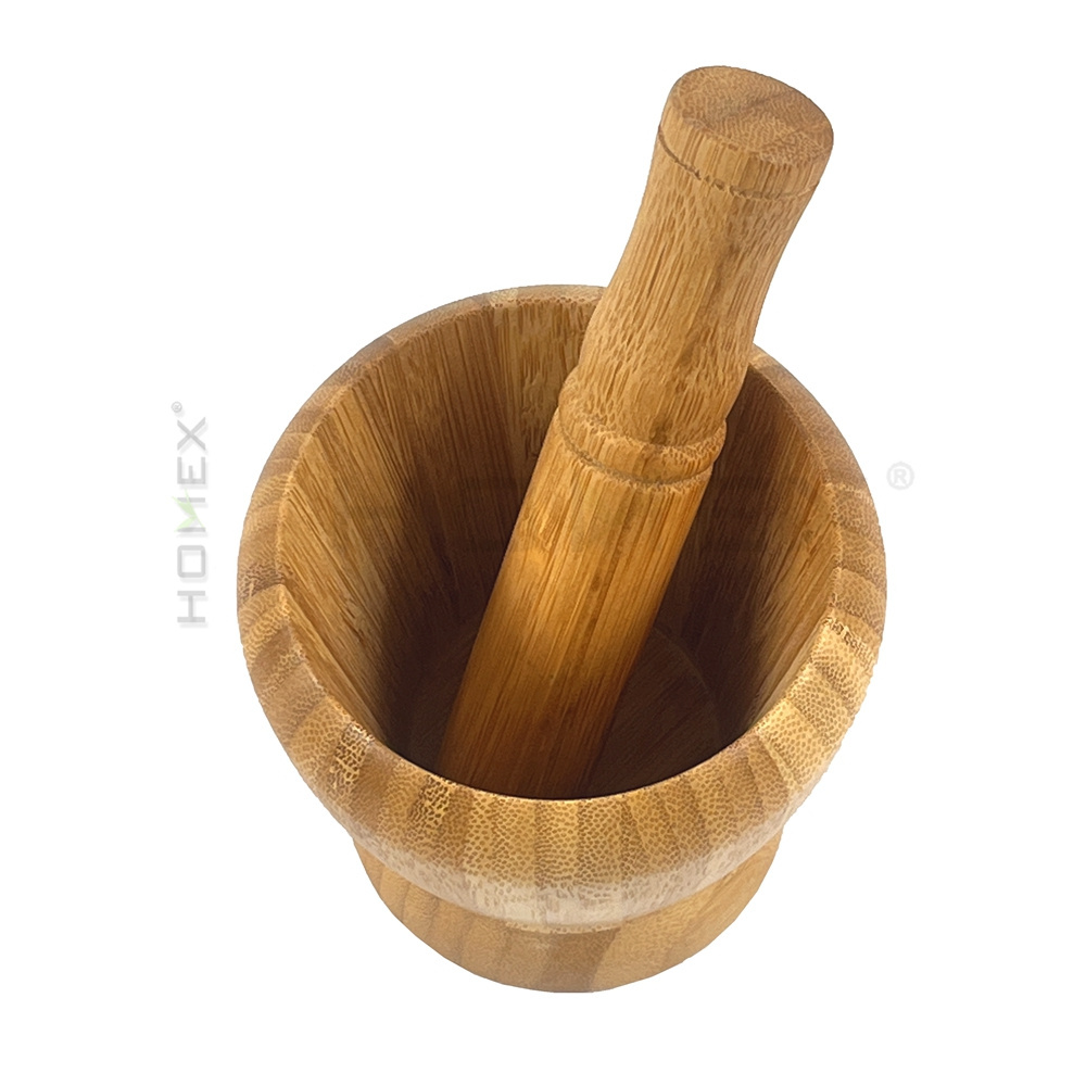 Eco-friendly Kitchen Cooking Tools Wooden Garlic Press, Bamboo Garlic Crusher