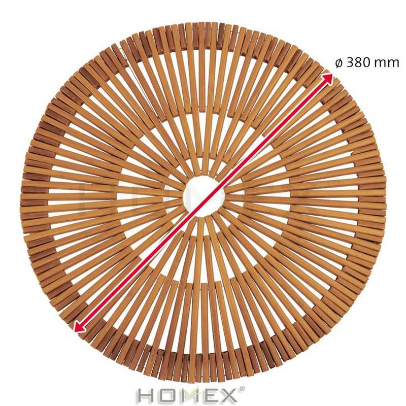 Decorative Farmhouse Bamboo Round Design Bamboo Wooden Trivet for Hot Dishes