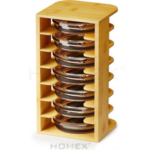 7 Tier Kitchen Cabinet Storage Space Saving Tumbler Lid Organizer Water Bottle Lid Organizer for Cupboard