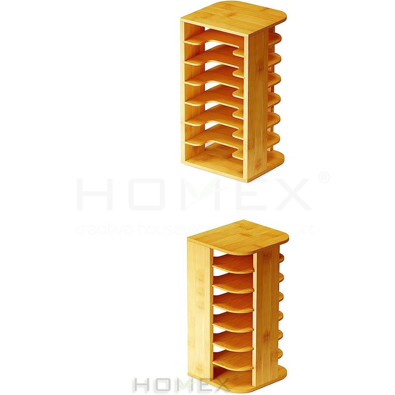 7 Tier Kitchen Cabinet Storage Space Saving Tumbler Lid Organizer Water Bottle Lid Organizer for Cupboard