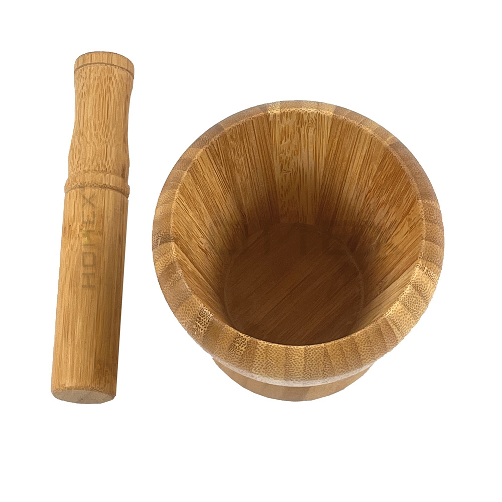 Eco-friendly Kitchen Cooking Tools Wooden Garlic Press, Bamboo Garlic Crusher