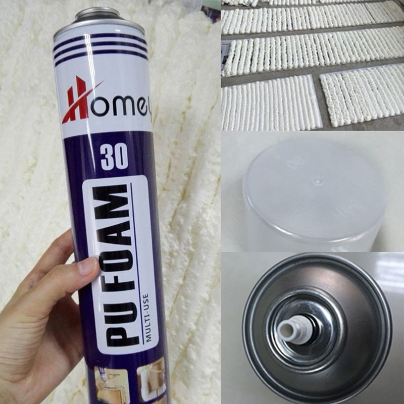 OEM 750ml 500ml 300ml adhesive fire retardant building industry chemical raw materials glue sealant polyurethane pu foam spray