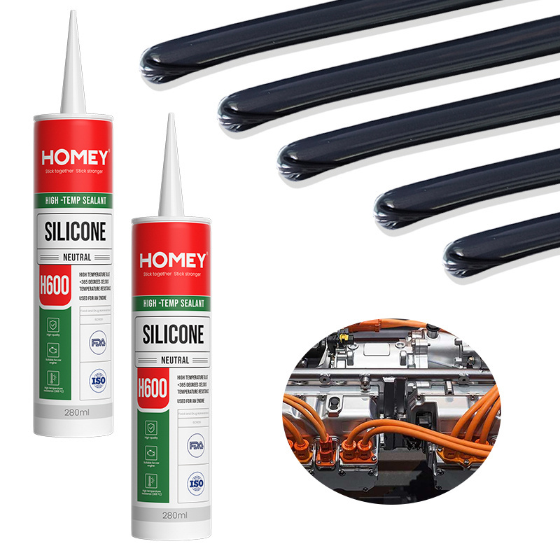 Homey H600 85g gray rtv high temp gasket maker silicone heat resistance glue