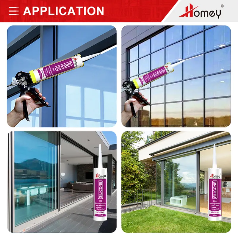 Homey no smell clear neutral silicone sealants for windows and doors