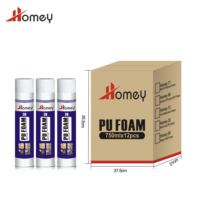 Homey Factory 750ml Spray Sealant White PU Foam Manufacture Guangdong