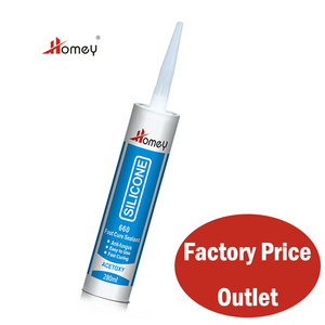 Homey 660 acetoxy fast cure Skin time 7 min silicone Sealant