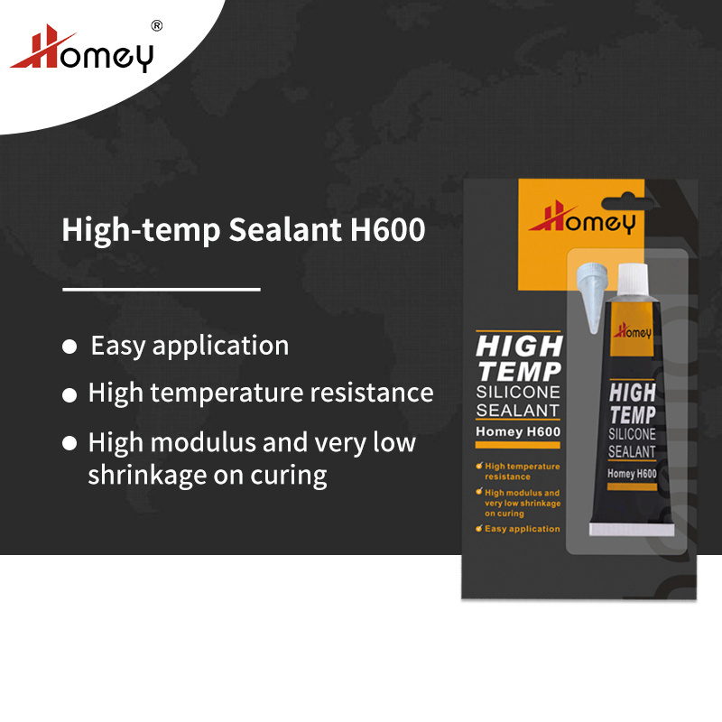 Homey On Sale One Part Acetic High Temperature Resistance Rtv Silicon Sealant