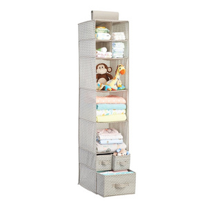 Baby Nursery Closet Organizer / Hanging / Hanging, 7 Shelves and 3 Drawers