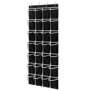 28 Pockets Over the Door Shoe Organizer Hanging Shoe Organizer for Door Large Capacity Shoe Storage Bag with 4 Metal Hooks