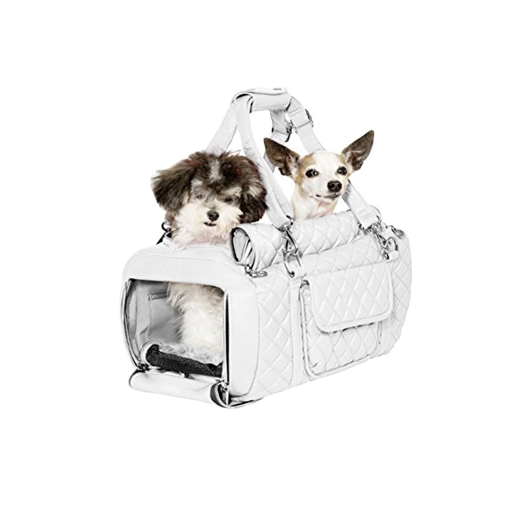 Leather Pet Carrier Luxury Dog Handbag Carrier Extra Small Dog Carrier