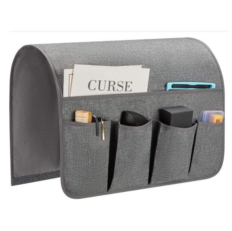 6 Pockets Remote Control Holder Magazine Rack,Sofa Armrest Organizer Storage Bag Space Saver Organizer