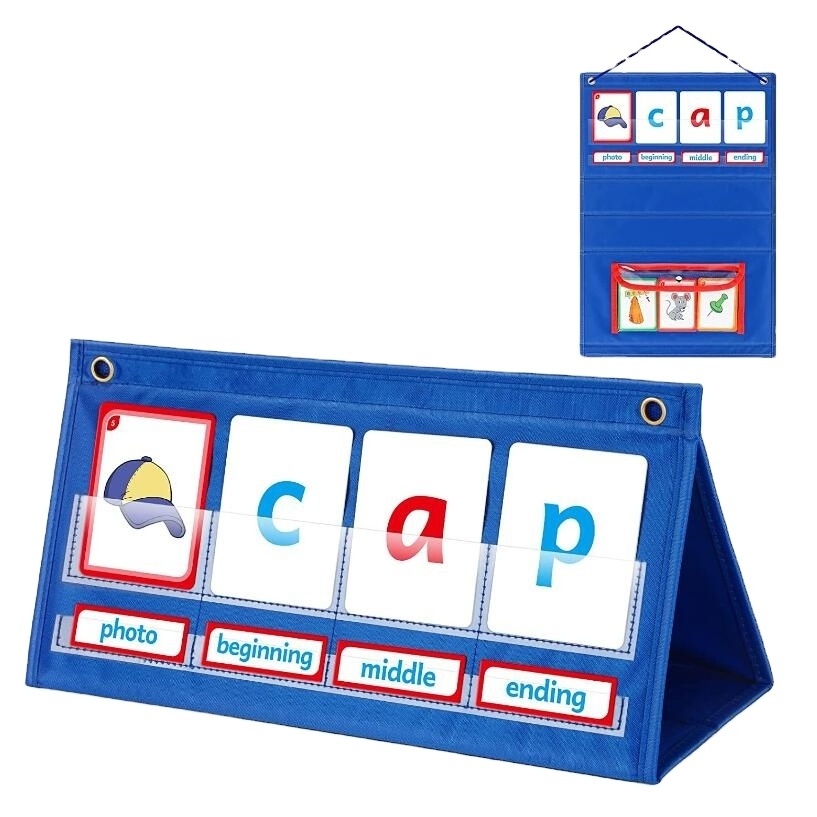 Flash Cards For Kids Educational CVC Word Builder Kindergarten Pocket Chart Classroom Must Haves School Supplies