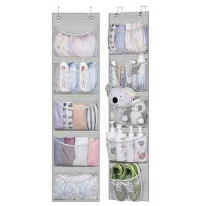 Over the Door Storage Organizer Hanging Bag Closet Organizer with 5 Pockets Organizer for Bedroom Bathroom