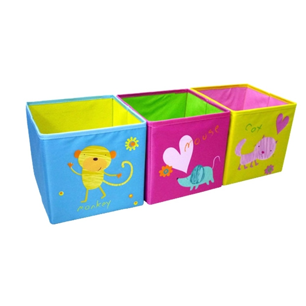 Factory Polyester Foldable Toy Storage Box for Kids Fabric Storage Boxes & Bins Square Modern Wall Organizer Kids Foldable 1pc