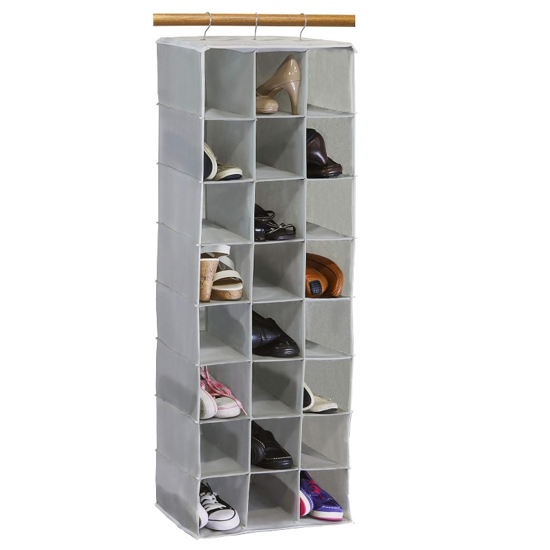 Factory 24 Section Hanging Shoe Shelves Closet Organizer Shoe Organizer Storage For Home Closet