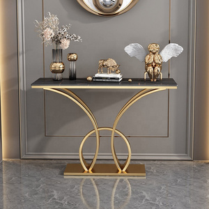 Good price living room furniture stainless steel frame marble top or glass top console table