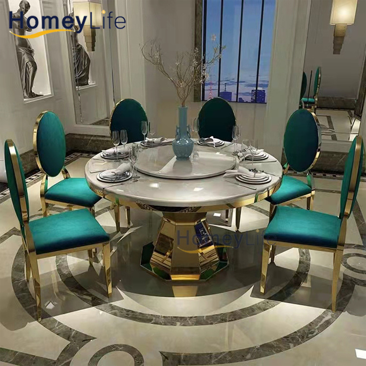 Royal marble glass dining table modern pool dining table for sale