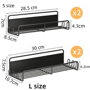 Shower Caddy 4pack Adhesive Shower Bathroom Organizers Rack Toilet Organizer Corner Shelf Wall Mount Storage Basket With Hooks