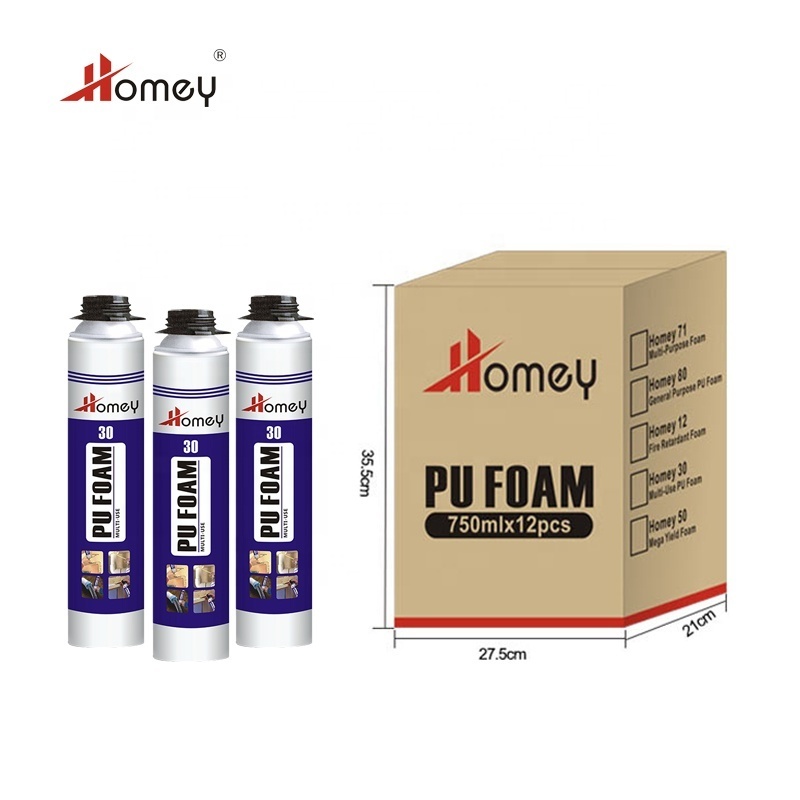 Homey Buy Cheap Muti-Use Spray Foam Insulation Expanding Polyurethane Pu Foam