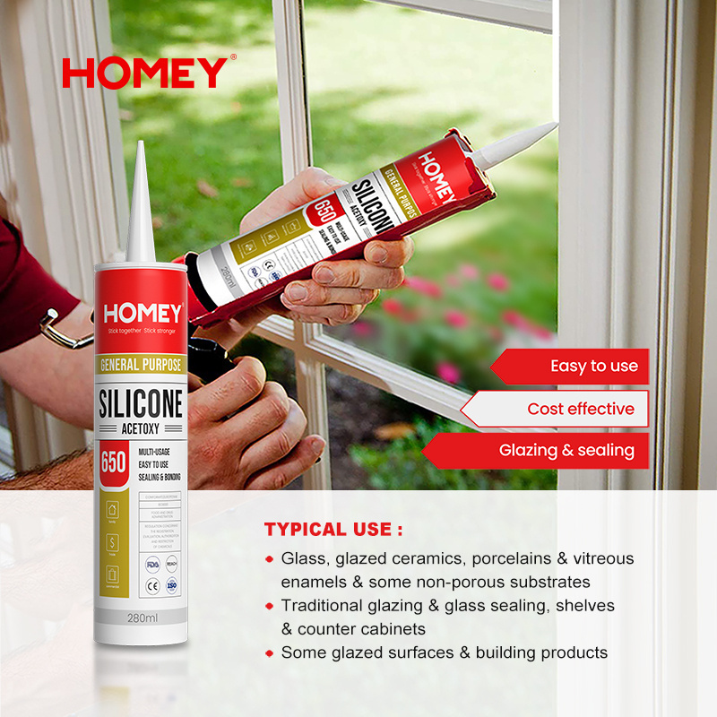 Homey water 280ml 300ml ct1 food safe adhesive china clear silicone glue sealant near me