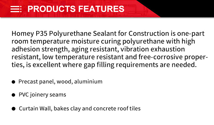 UV Resistant construction Waterproof Concrete Caulk Joint Crack Repair Polyurethane Adhesive Sealant