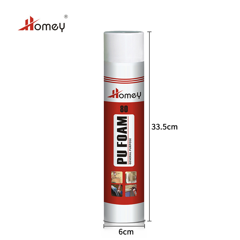 Homey 300ml 500ml 750ml expanding pu foam spray foam construction spray espuma de poliuretano closed cell polyurethane foam