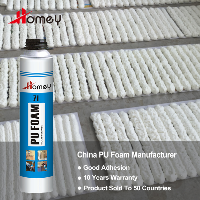 Homey chemical pu foam chloroform slipping spray espuma de poliur window closed cell expanding foam marine closed cell pour foam